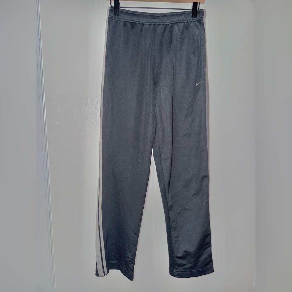 Nike Mesh Track Pants Men’s Size Medium Zipper Ankles Grey Polyester